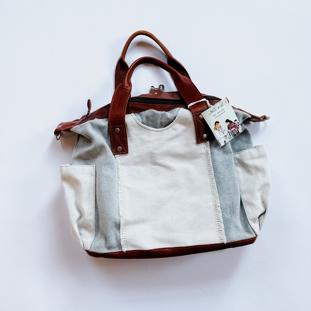 NWT Nena & Co. Denim Medium Convertible Day Bag